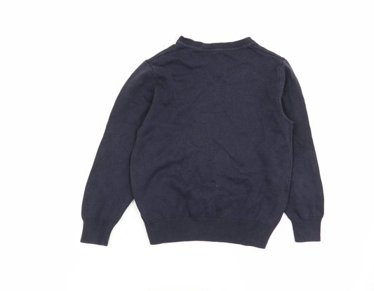 Asda George Boys Blue Pullover Jumper Size 4-5 Years