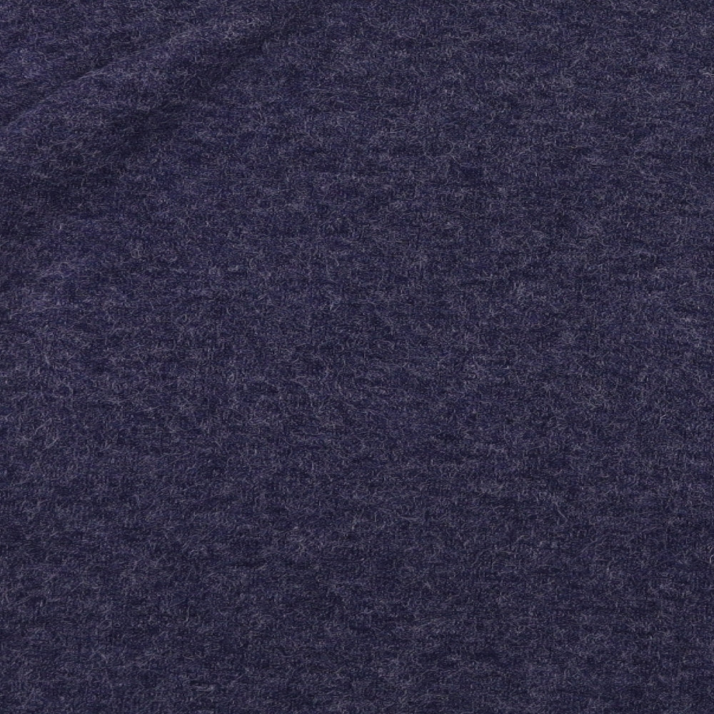 Brand and care label for Preworn men’s blue knit jumper, size S