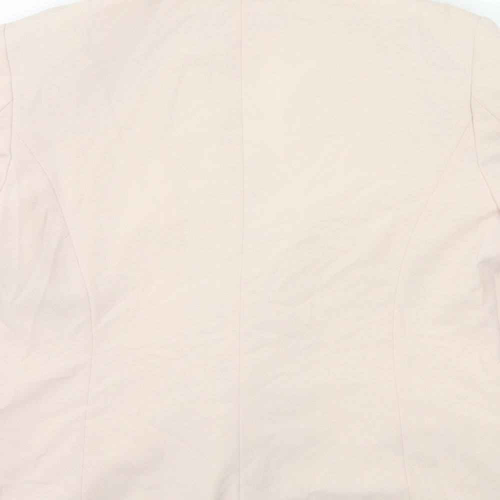 Brand and care label for Marks & Spencer women’s pink jacket blazer, size UK 10