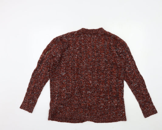 FOREVER 21 Womens Red Knit Cardigan Jumper Size M