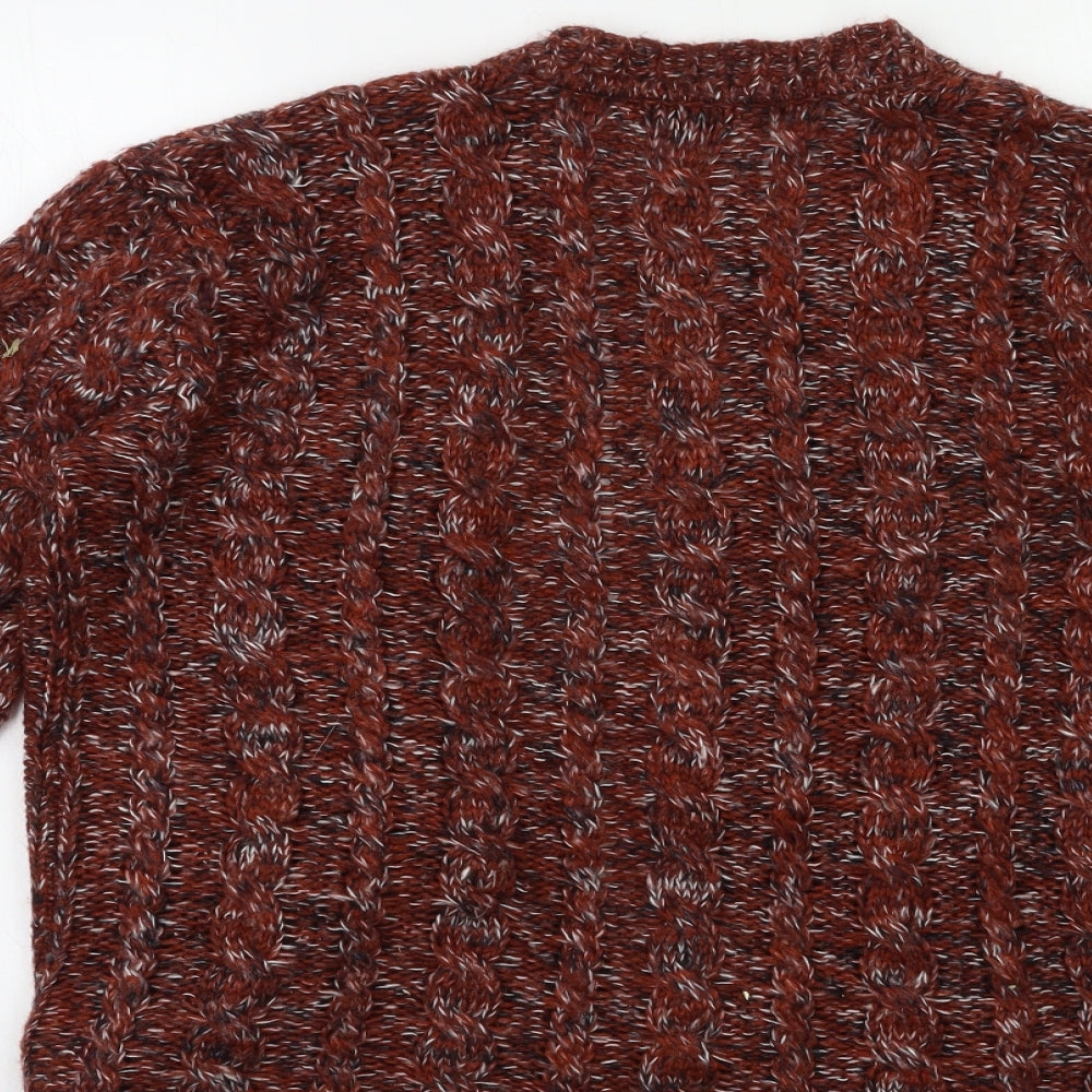 FOREVER 21 Womens Red Knit Cardigan Jumper Size M