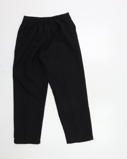 Womens UK Size 12 Preworn Regular Fit Black Trousers