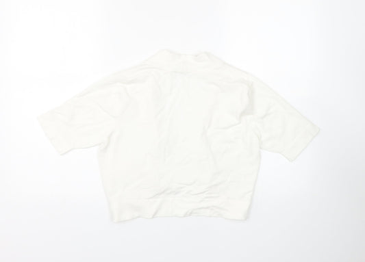 Womens UK Size 14 BHS White Cape Jumper