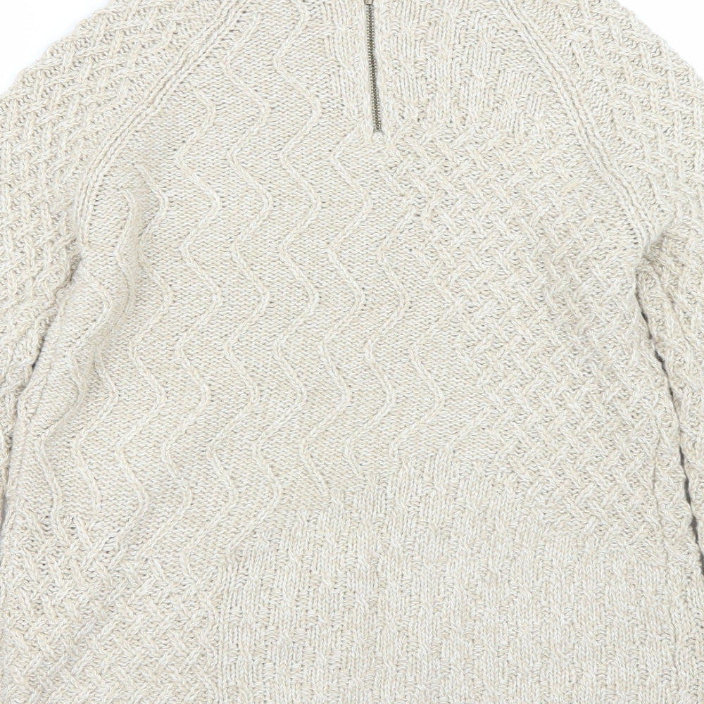 Womens UK Size M Ellen Reyes Beige Pullover Jumper