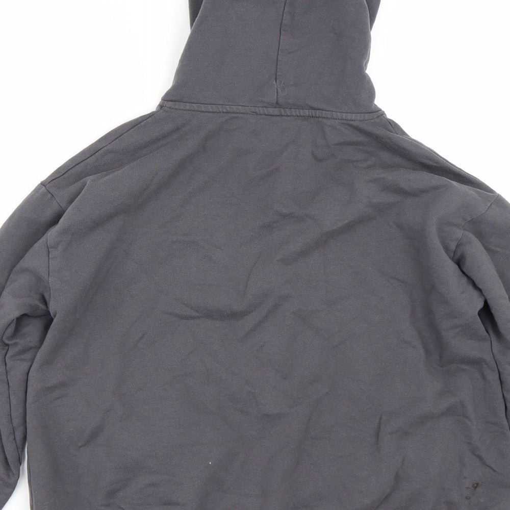 Brand and care label for George girls’ grey pullover hoodie, size 9-10, years
