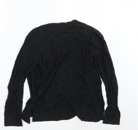 Gap Womens Black Rayon Wrap Jumper Size M