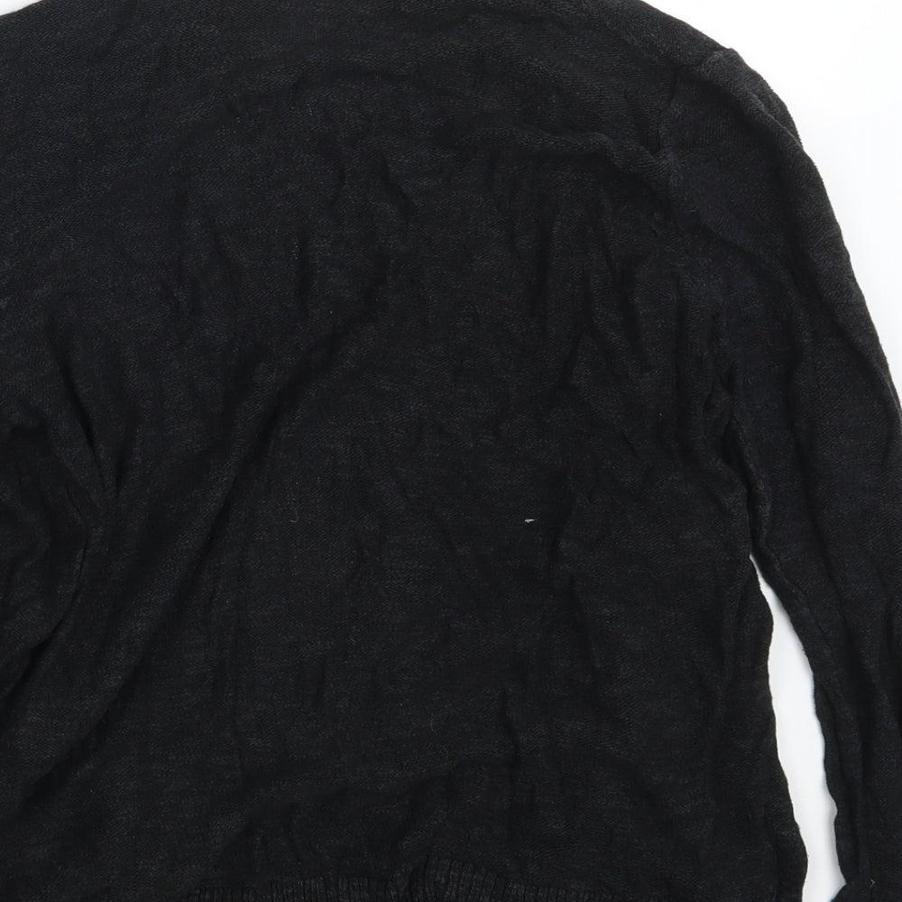 Gap Womens Black Rayon Wrap Jumper Size M