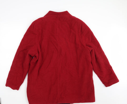 Womens UK Size 16 EWM Red Overcoat