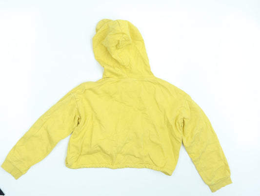 H&M Girls Yellow Pullover Hoodie Size 10-11 Years