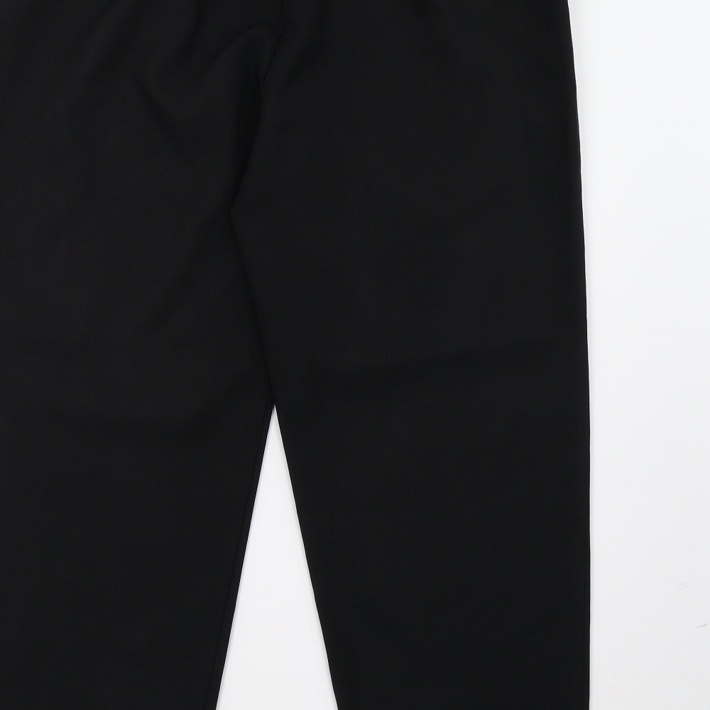 Brand and care label for Classics women’s black trousers, size UK 12, 28-inch leg