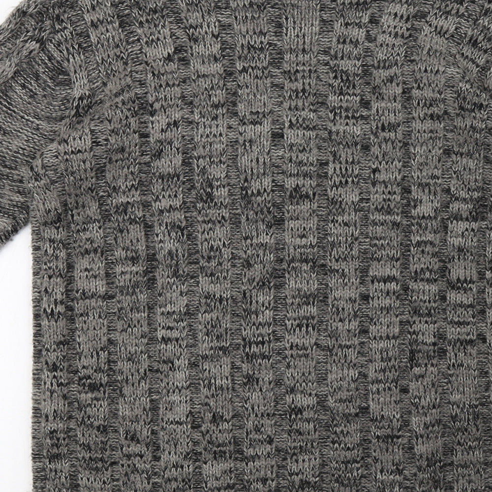Womens UK Size L happit Grey Cardigan Jumper