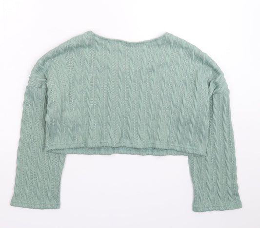 SheIn Womens Green  Knit Pullover Jumper Size M  - Crop