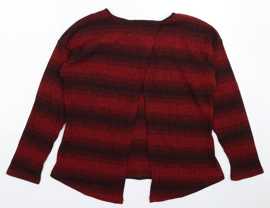 Izabel Womens Red Knit Pullover Jumper Size 14