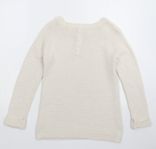 Wallis Womens White Knit Pullover Jumper Size S