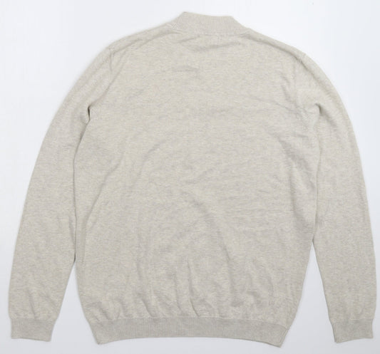 New Look Mens Grey Knit Pullover Jumper Size L