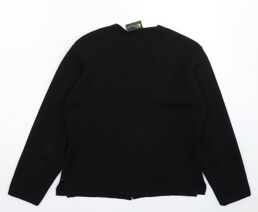 Balmoral Womens Black Knit Cardigan Jumper Size M