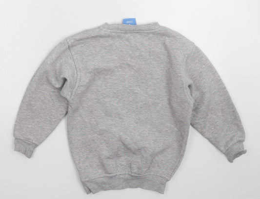 Uneek Boys Grey Pullover Sweatshirt Size 7-8 Years