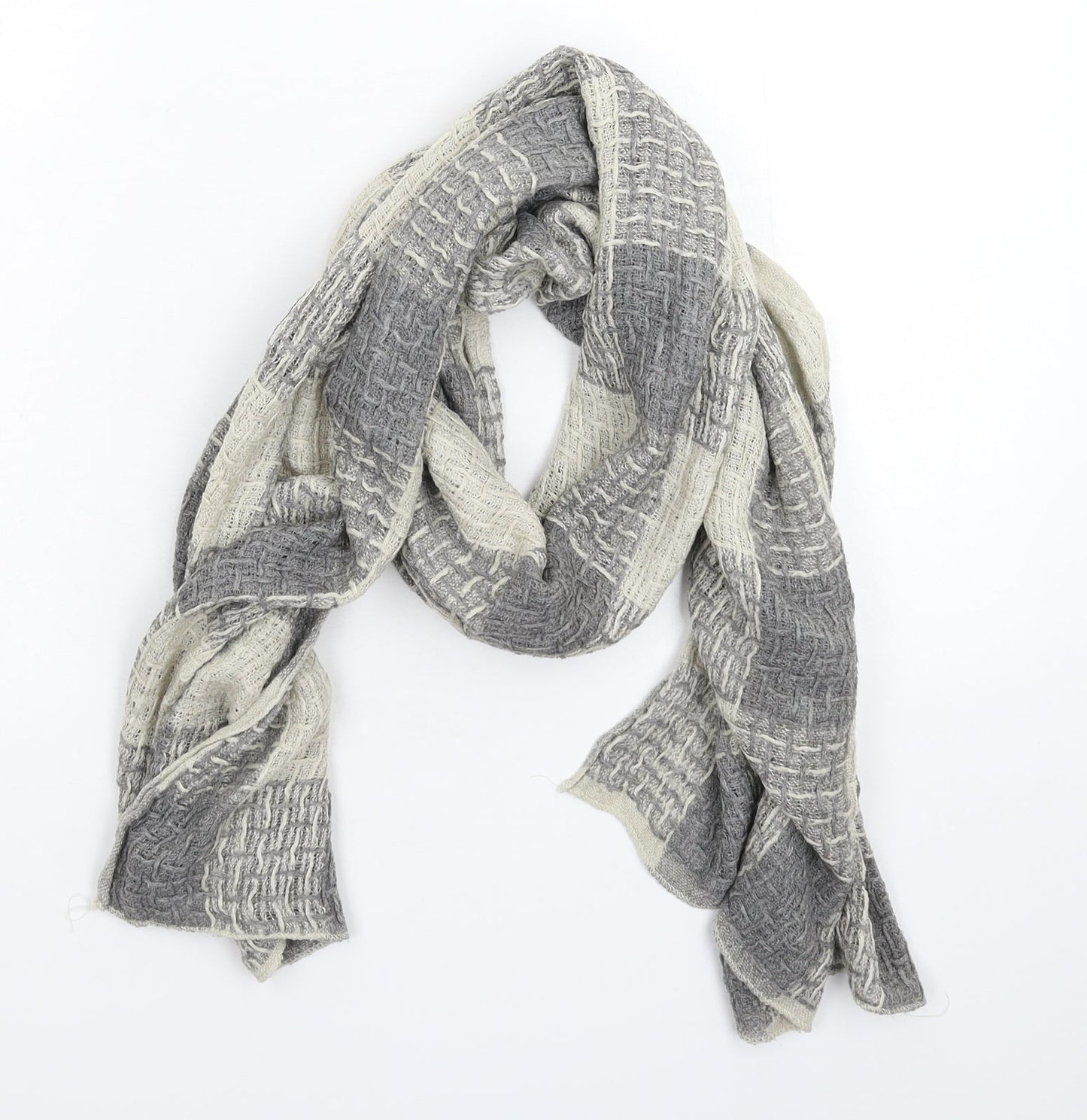 Preworn Womens Grey Knit Scarf