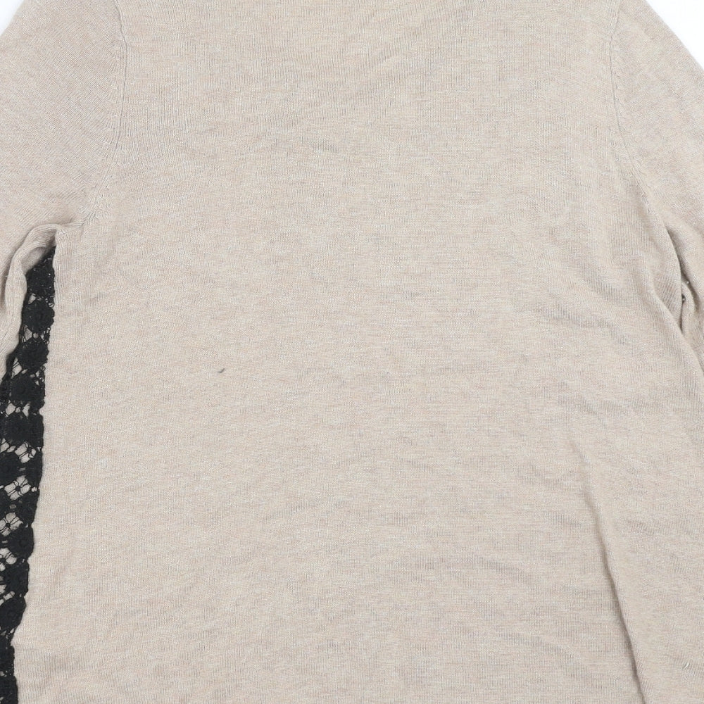 Womens UK Size 10 Marks and Spencer Beige Pullover Jumper
