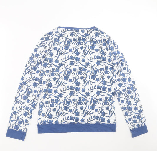 Avenue Womens Blue Floral Top Pyjama Top Size 8