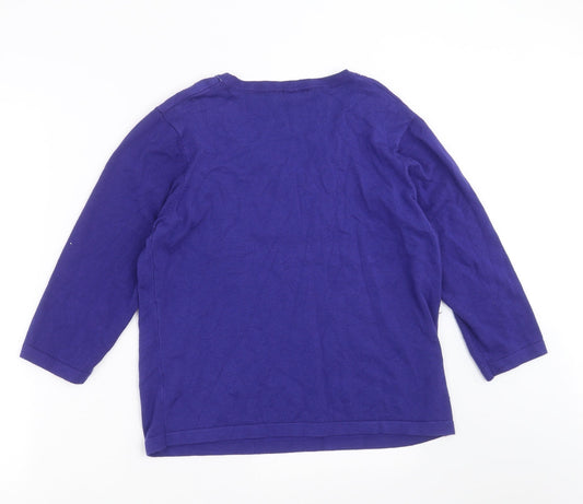 Womens UK Size L BM Blue Pullover Jumper