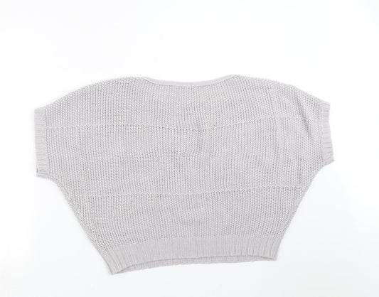 TU Womens Grey Knit Pullover Jumper Size 12