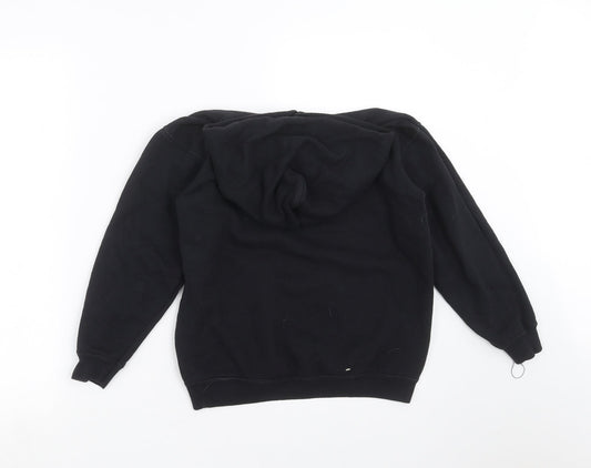 Fruit of the Loom Boys Black Pullover Hoodie Size 9-10 Years