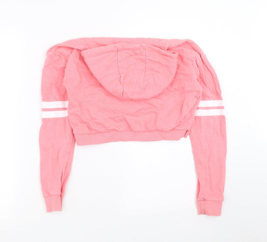 Miss Evie Girls Pink Pullover Hoodie Size 11-12 Years - cropped