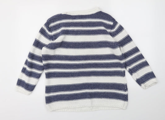CC Womens Multicoloured Striped Pullover Jumper Size L