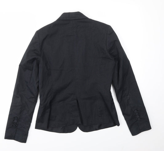 H&M Womens Blue Jacket Blazer Size 10
