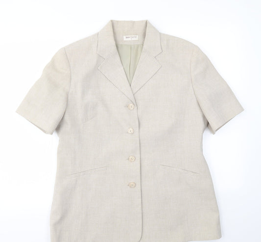 Womens UK Size 16 Bonmarché Regular Beige Blazer