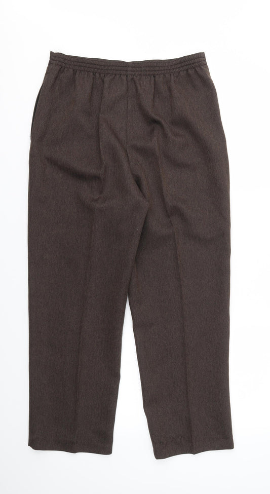 Womens UK Size 12 BHS Regular Fit Brown Trousers