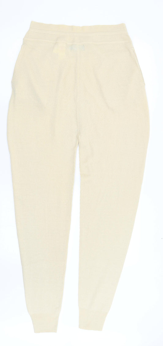 Womens UK Size S Boohoo Regular Fit Capri Yellow Trousers