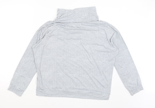 TU Womens Grey Striped Pullover Jumper Size 12