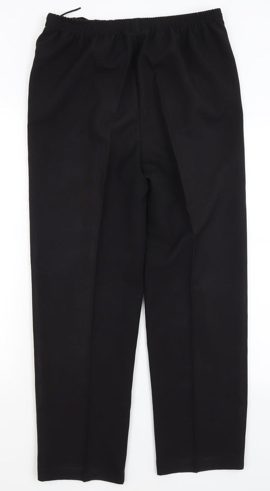 Womens UK Size 12 BM Regular Fit Black Trousers