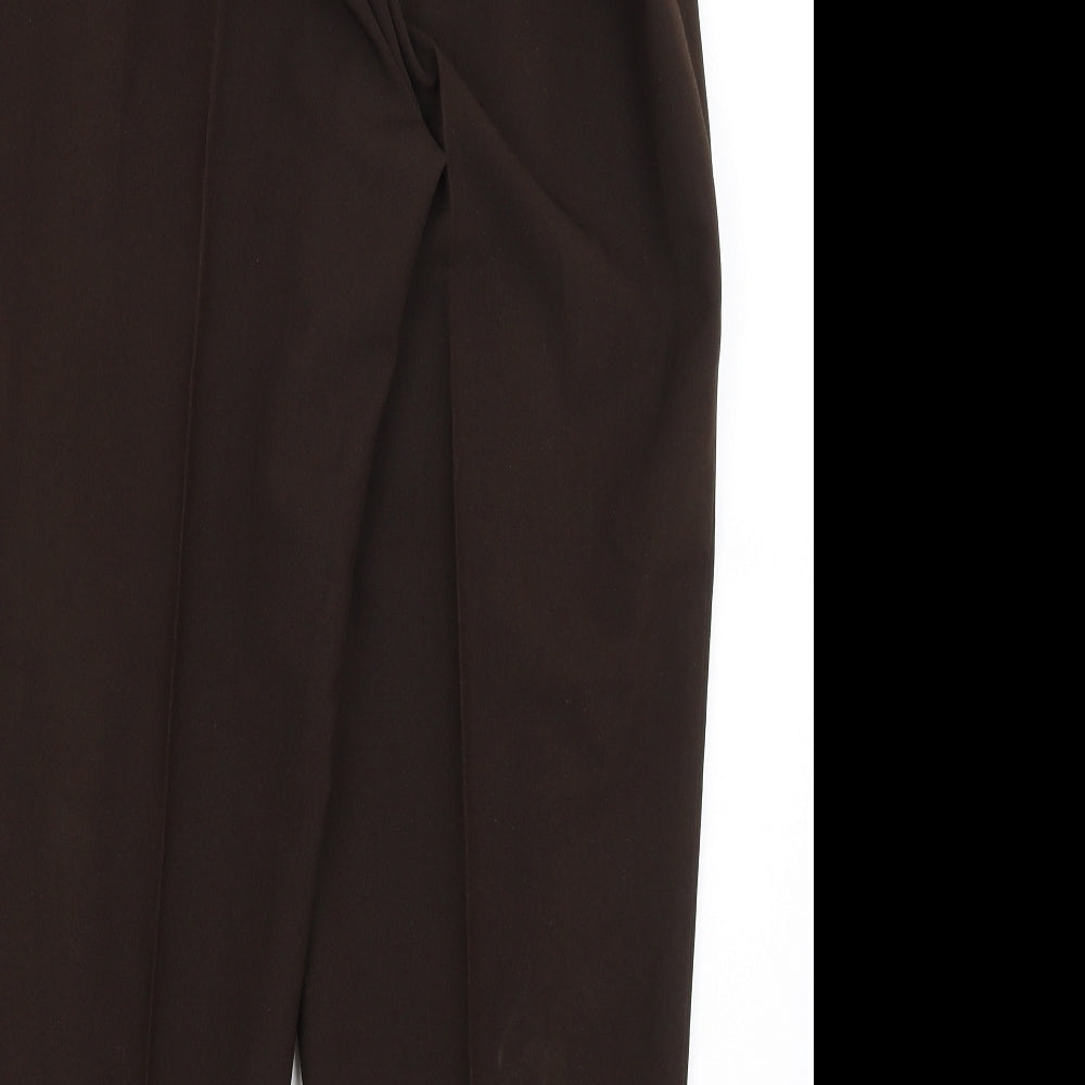 Womens UK Size 18 C&A Regular Fit Brown Trousers