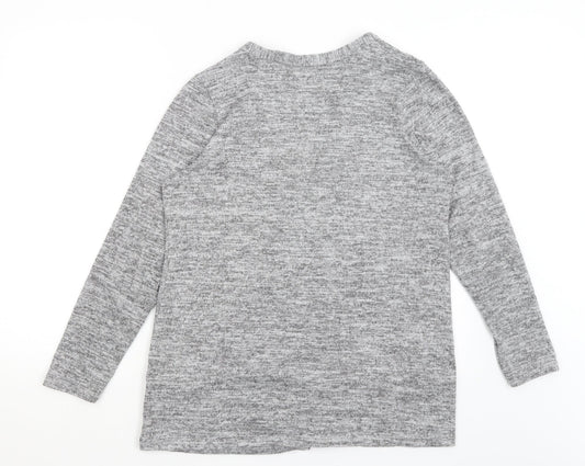 Womens UK Size 16 New Look Grey Cardigan Jumper