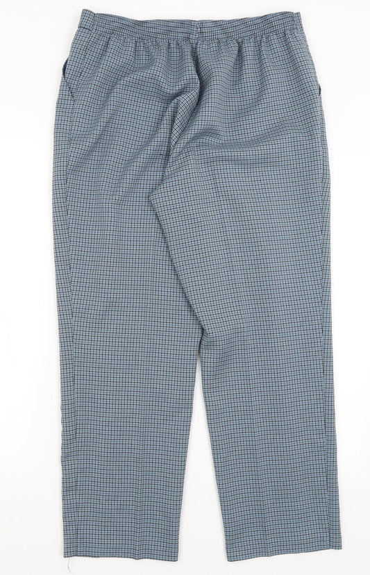Womens UK Size 14 M&S Regular Fit Blue Trousers