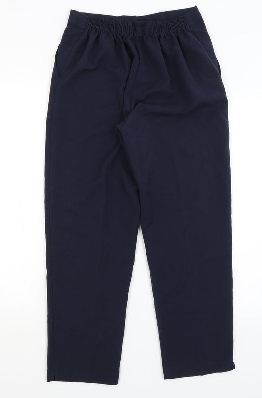 Womens UK Size 14 Preworn Regular Fit Blue Trousers