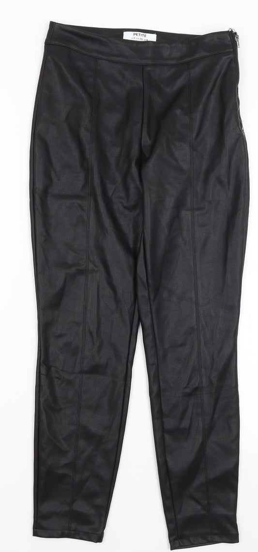 Womens UK Size 8 Dorothy Perkins Regular Fit Black Trousers