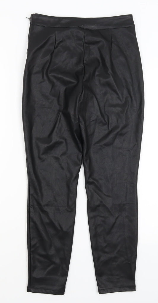 Womens UK Size 8 Dorothy Perkins Regular Fit Black Trousers