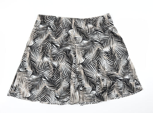 Bonmarché Womens Beige Floral  A-Line Set Size 26