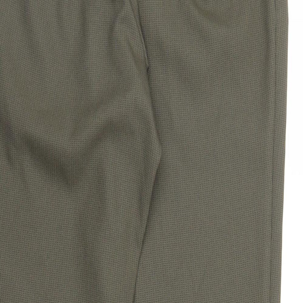 Womens UK Size 10 M&S Regular Fit Green Trousers