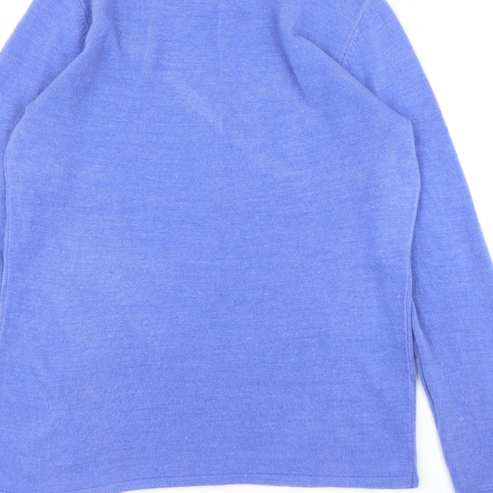 Womens UK Size 10 M&Co Blue Pullover Jumper