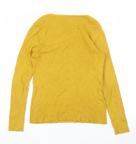 Womens UK Size 12 M&S Yellow Pullover Jumper
