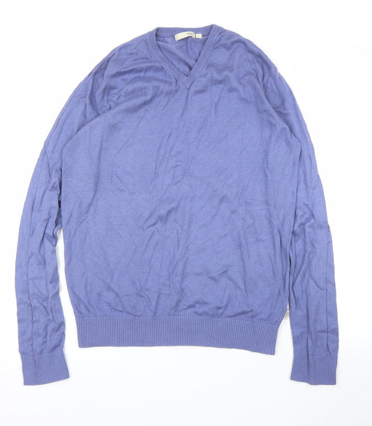 Womens UK Size S Cotton Traders Blue Pullover Jumper