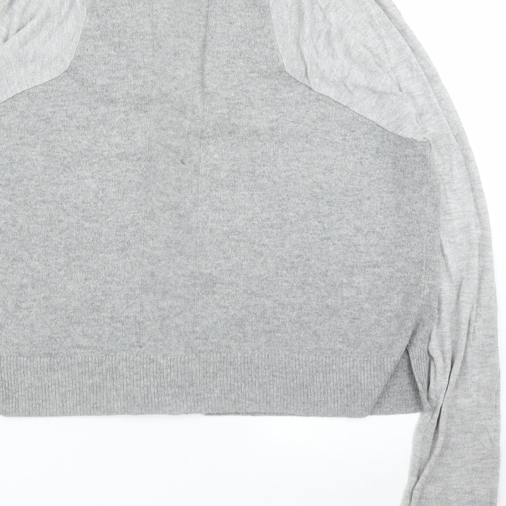 Womens UK Size 8 Topshop Grey Cardigan Jumper