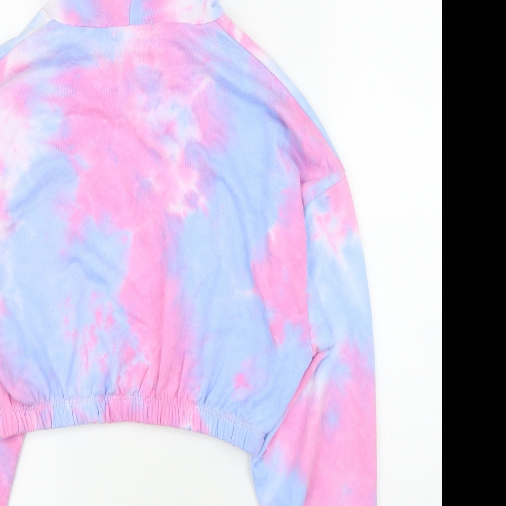 By Clara Womens Purple Pullover Hoodie Size S - Tie-Dye