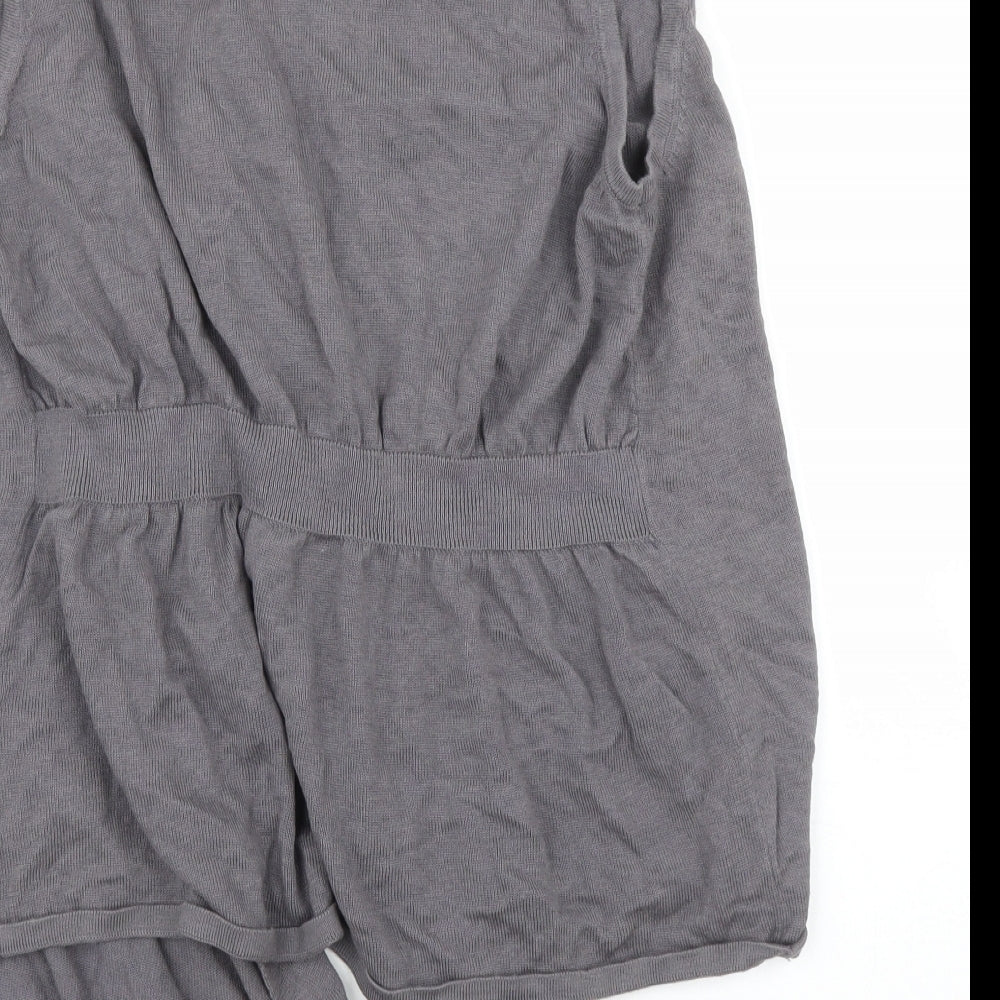 Womens UK Size 14 Papaya Grey Cardigan Jumper