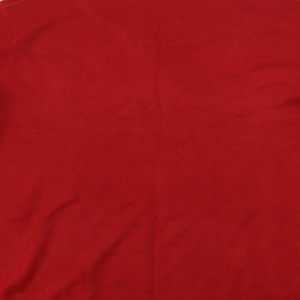 Womens UK Size 16 Preworn Red Pullover Jumper